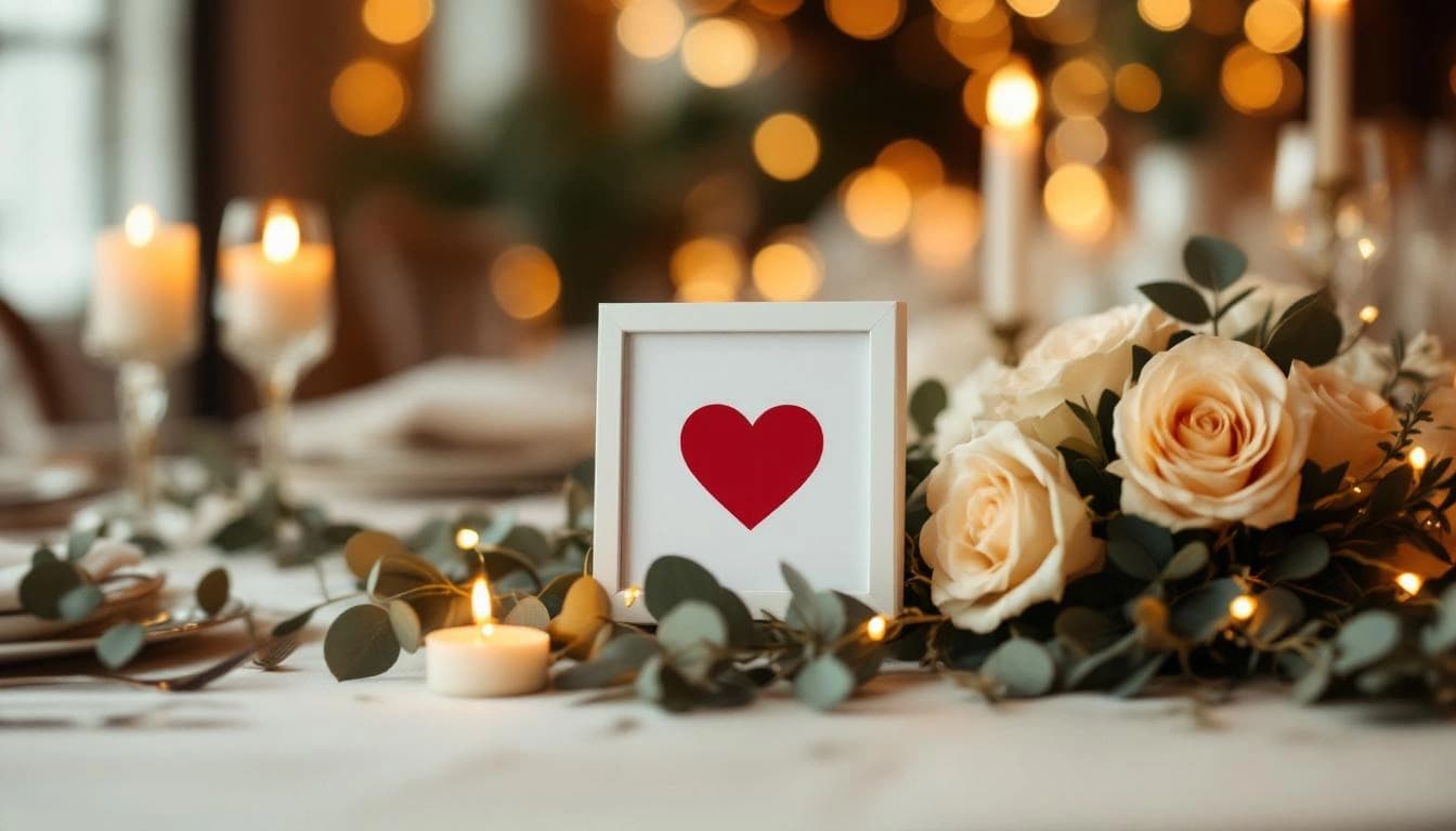 Creative wedding guest book alternatives including a QR code love page display, Polaroid wall, and fingerprint tree canvas at a reception